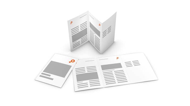 Dépliants pli accordeon vertical