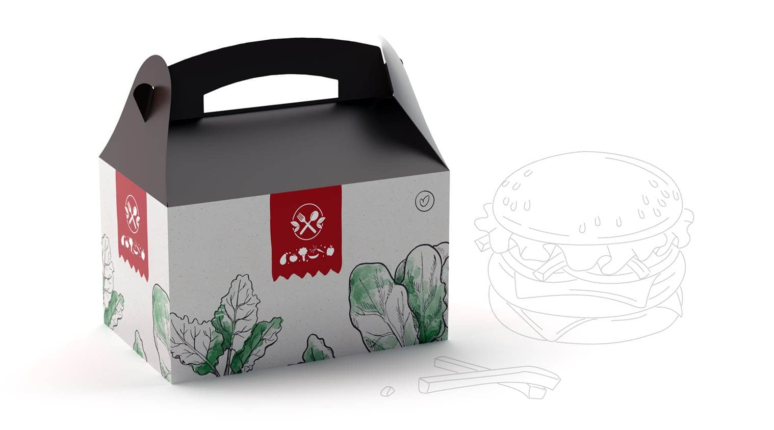 Boîte cadeau à poignée