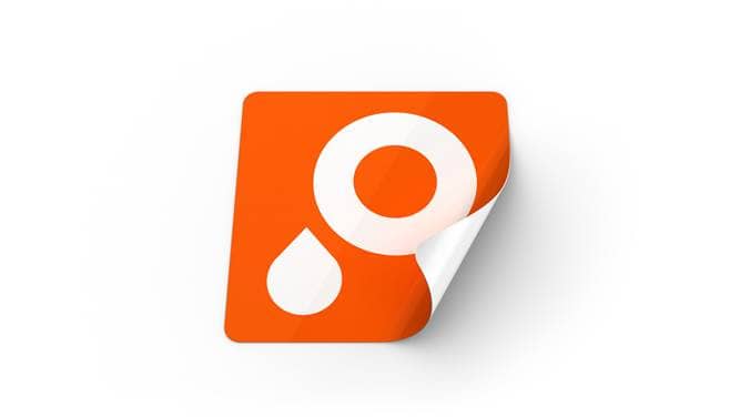 Autocollants à coins arrondis